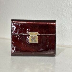 Louis Vuitton Burgundy Patent Leather Wallet